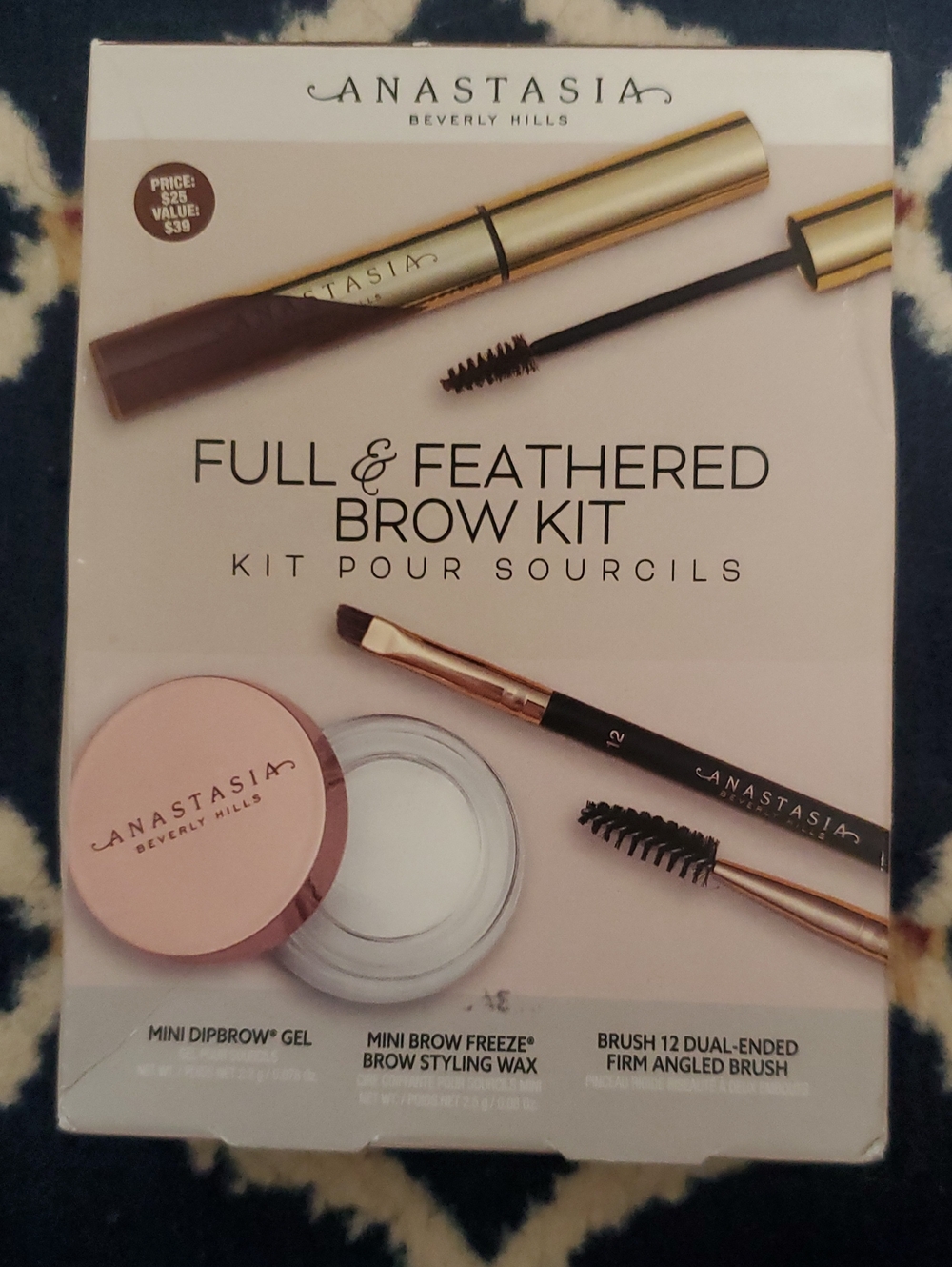 Anastasia Full & Feathered Brow Kit — Pink and Gold Accents